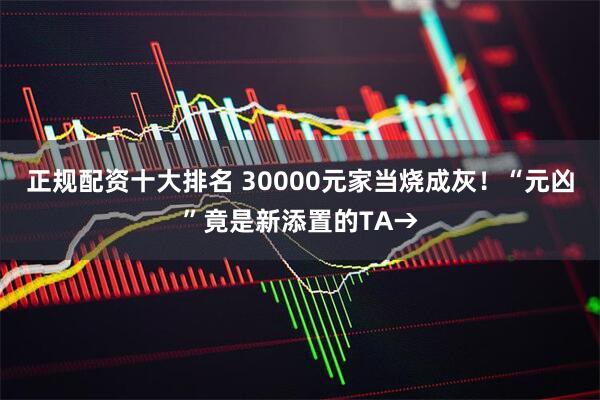 正规配资十大排名 30000元家当烧成灰！“元凶”竟是新添置的TA→